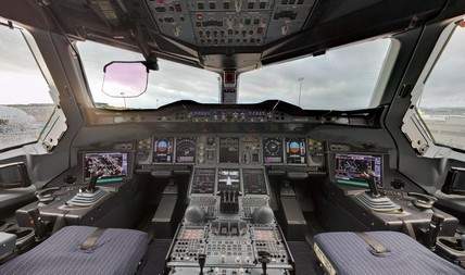Airbus a380 cockpit view 360 degrees IT Stack de Airbus a380 cockpit view 360 degrees IT Stack de