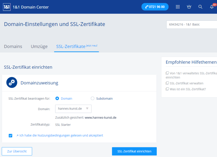 1und1-webhosting-test-2018-control-center-ssl-einrichten • IT-Stack.de