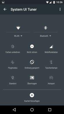 Android 6.0 System UI Tuner: Einstellungs-Widgets verändern